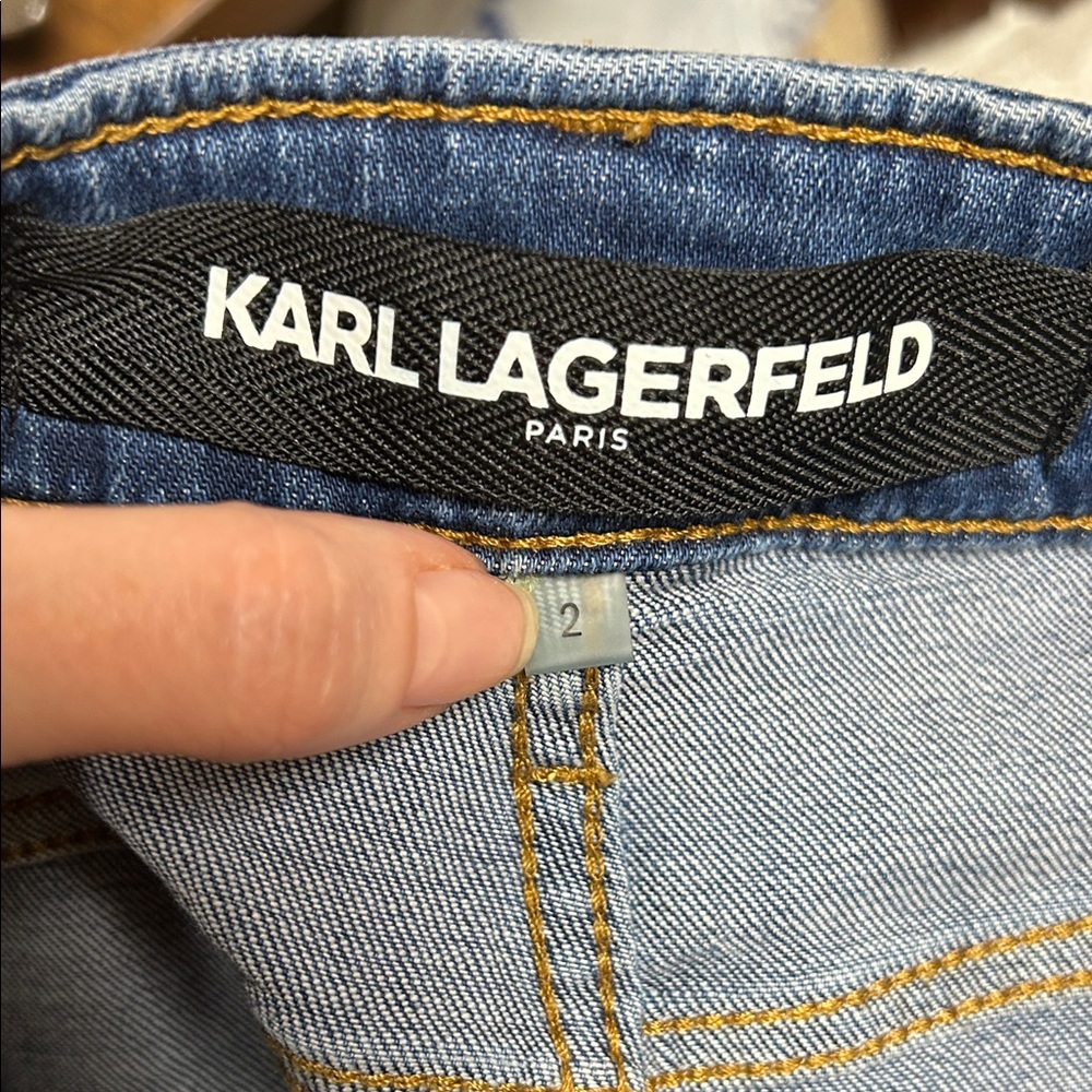KARL LAGERFELD PARIS
High Rise Wide Leg Jeans - Picture 4 of 10